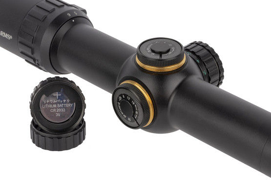 Primary Arms 3rd Gen SFP 1-6x24mm rifle scope with ACSS Predator reticle features 1/2 MOA click adjust turrets and a spare battery